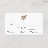 Blue Gold Compass Rose Beach Hochzeiten Platzkarte (Vorderseite)