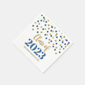 Blue Gold Confetti-Klasse 2023 Serviette (Ecke)