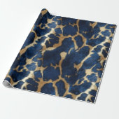 Blue Gold Cowhide Geschenkpapier (Ungerollt)