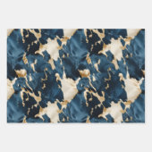 Blue Gold Cowhide Geschenkpapier Set (Vorderseite 3)