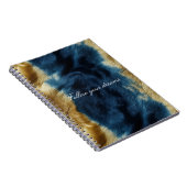 Blue Gold Cowhide Notizblock (Rechte Seite)