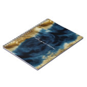 Blue Gold Cowhide Notizblock (Linke Seite)