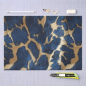 Blue Gold Cowhide Seidenpapier (Handwerk)