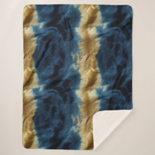 Blue Gold Cowhide Sherpadecke
