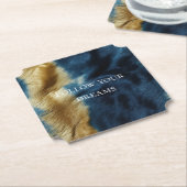 Blue Gold Cowhide Untersetzer (angewinkelt)