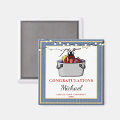 Blue Gold Crawfish Boil Graduation Party Magnet (Vorderseite/Rückseite)