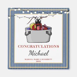 Blue Gold Crawfish Boil Graduation Party Magnet