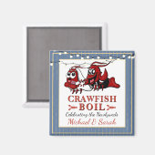 Blue Gold Crawfish Boil Neu verheiratet oder Verlo Magnet (Vorderseite/Rückseite)