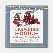 Blue Gold Crawfish Boil Neu verheiratet oder Verlo Magnet (Vorne)