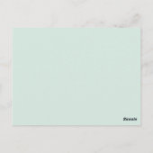 Blue Gold Creme Vintag Frame Tischnummer (Rückseite)