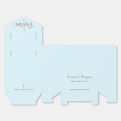 Blue gold cross Baby Taufe Danke Custom Geschenkschachtel (Ungefaltet)