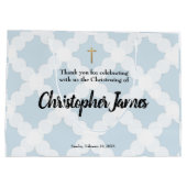 Blue Gold Cross Personalisiert Baby Boy Christenin Große Geschenktüte (Rückseite)