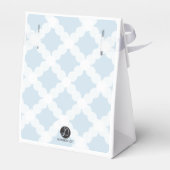 Blue Gold Cross Personalisiert Baby Boy Taufe Geschenkschachtel (Rückseite)