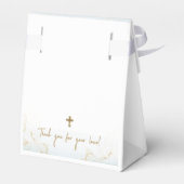 Blue Gold Cross Vielen Dank Junge Erste Heilige Ko Geschenkschachtel (Rückseite)