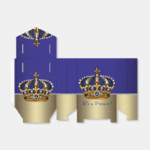 Blue Gold Crown Little Prince Boy Baby Dusche Geschenkschachtel (Ungefaltet)