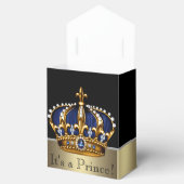 Blue Gold Crown Little Prince Boy Baby Dusche Geschenkschachtel (Geöffnet)