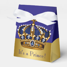 Blue Gold Crown Prince Baby Dusche Geschenkschachtel