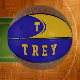 Blue Gold Custom Basketball