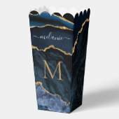 Blue Gold Custom Letter Your Name Popcorn Box Geschenkschachtel (Vorderseite)