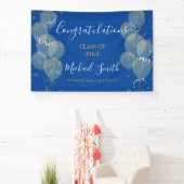 Blue & Gold Custom Party Personalisierter Abschlus Banner (InSitu)