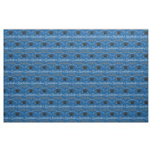 Blue Gold Custom School Monogramm 2025 Abschluss Stoff (Fat Quarter (45,7 x 55,9 cm))