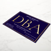 Blue Gold DBA-Abschluss Folieneinladung (Gedreht)