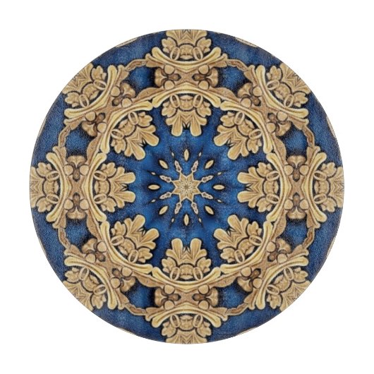 Blue Gold Decoration Cutting Board Schneidebrett (Vorderseite)