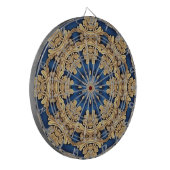 Blue Gold Decorative Dartboard Dartscheibe (Vorderseite Links)