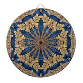 Blue Gold Decorative Dartboard Dartscheibe (vorne)