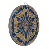 Blue Gold Decorative Dartboard Dartscheibe (Vorderseite Links)