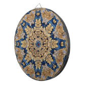Blue Gold Decorative Dartboard Dartscheibe (Vorderseite rechts)