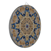 Blue Gold Decorative Dartboard Dartscheibe (Vorderseite Links)