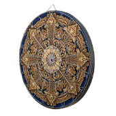 Blue Gold Decorative Dartboard Dartscheibe (Vorderseite rechts)
