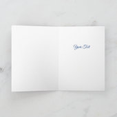 Blue Gold Decorative Holiday Card Karte (Innenseite)