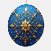 Blue Gold Decorative Holiday Ornament (Links)