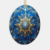 Blue Gold Decorative Holiday Ornament (Rechts)
