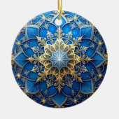 Blue Gold Decorative Holiday Ornament (Vorne)