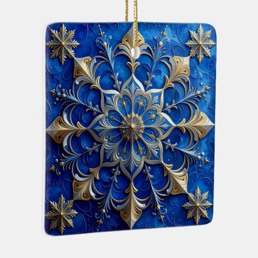 Blue Gold Decorative Holiday Ornament (Rechts)