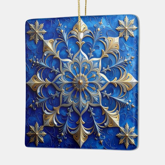 Blue Gold Decorative Holiday Ornament (Links)