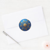 Blue Gold Decorative Holiday Sticker (Umschlag)