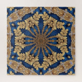 Blue Gold Decorative Jigsaw Puzzle (Vertikal)