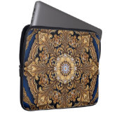 Blue Gold Decorative Laptop Sleeve (Vorne Rechts)