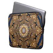 Blue Gold Decorative Laptop Sleeve (Vorderseite Links)
