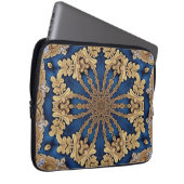 Blue Gold Decorative Laptop Sleeve (Vorne Rechts)