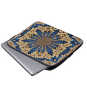 Blue Gold Decorative Laptop Sleeve (Vorne Knopf)