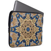 Blue Gold Decorative Laptop Sleeve (Vorne Rechts)