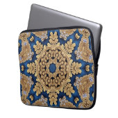 Blue Gold Decorative Laptop Sleeve (Vorderseite Links)