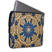 Blue Gold Decorative Laptop Sleeve (Vorne Rechts)