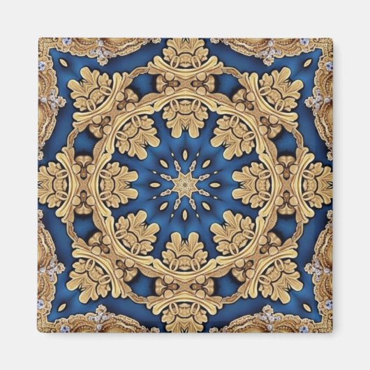 Blue Gold Decorative Magnet (Vorne)