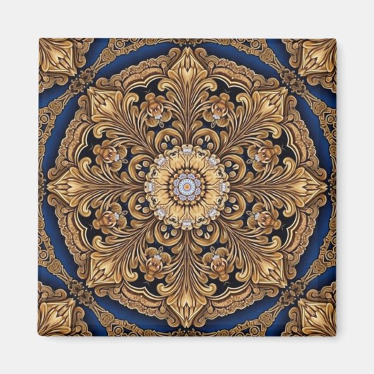 Blue Gold Decorative Magnet (Vorne)